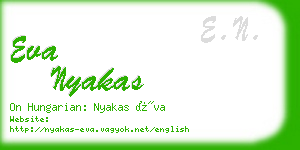 eva nyakas business card